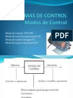 Modos de control P, I y D