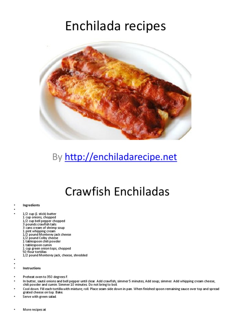 Enchilada Recipe PDF Salsa (Sauce) Foods