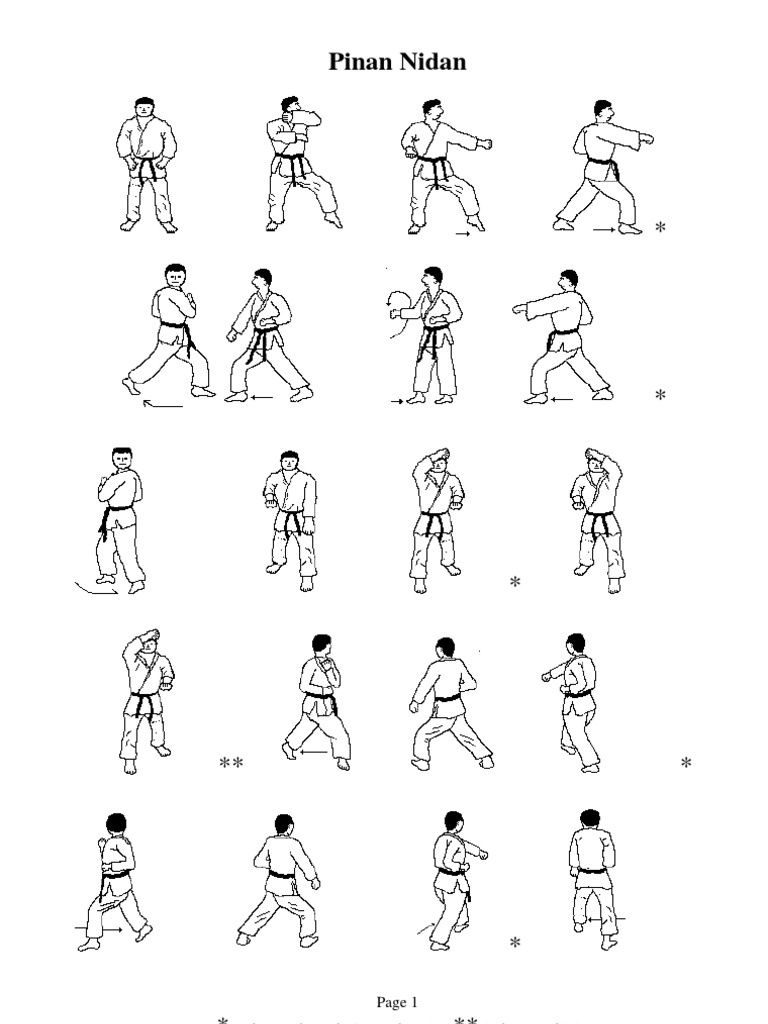 Pinan Nidan Karate Techniques Guide | PDF