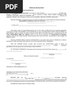 legal of deed form donation DONATION form DEED sample OF