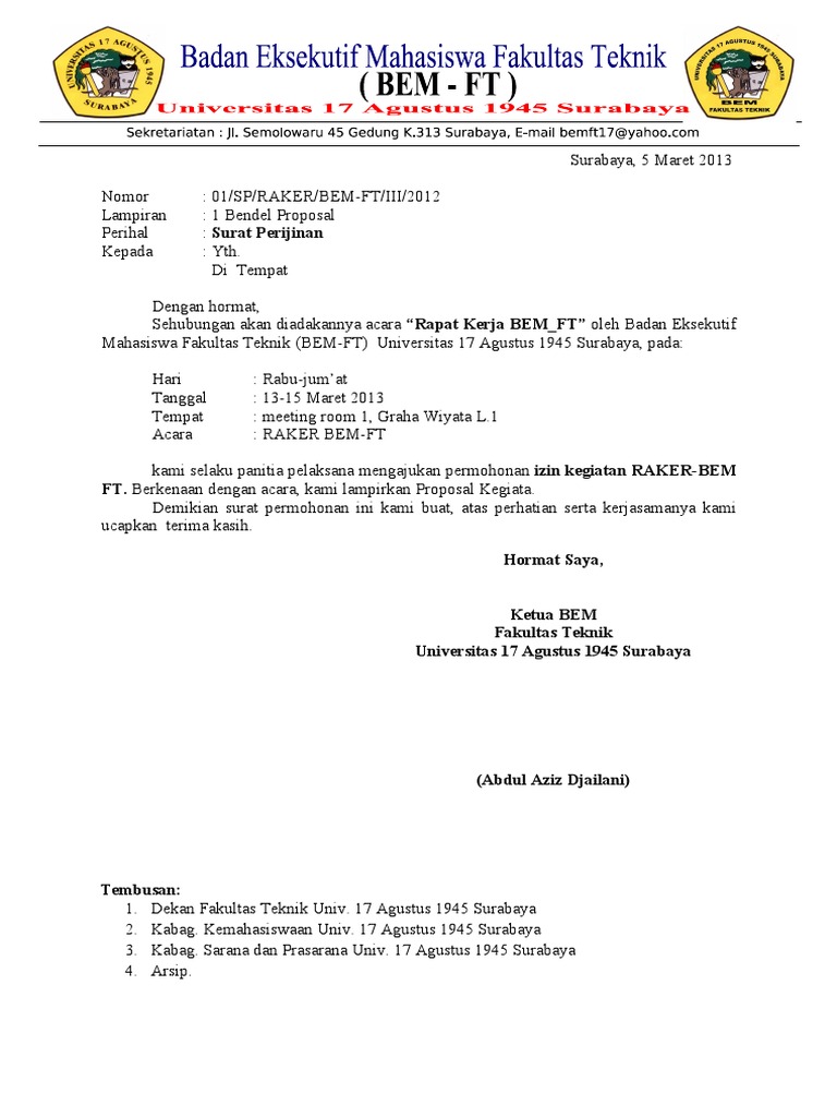 Surat Raker | PDF