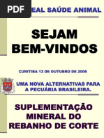 apresentaçao - SUPLEMENTAÇÃO MINERAL - Dra. Sandra