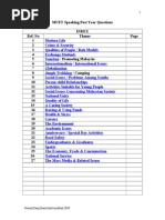 Compilation of MUET Speaking Questions