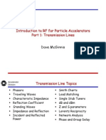 Introduction To RF For Particle Accelerators Part 1: Transmission Lines