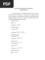 Pemecahan Persamaan Diferensial Orde Pertama