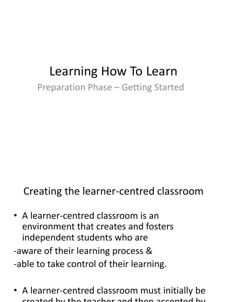 1 - Learning How To Learn | PDF | Classroom | Learning