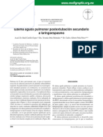 Edema Agudo Pulmonar Postextubacion Secundario A Laringoespasmo