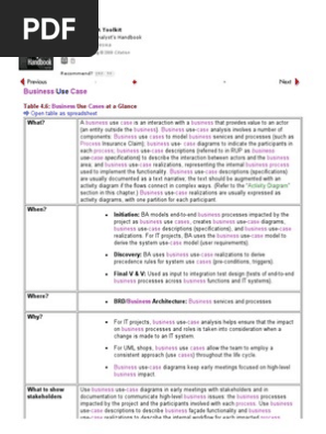 1 - The Business Analyst's Handbook - Business Case