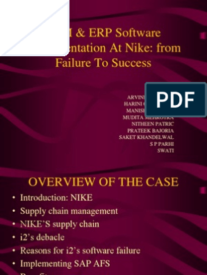 Nike Finals Erp Implementation | Supply Chain Management | Enterprise  Resource Planning
