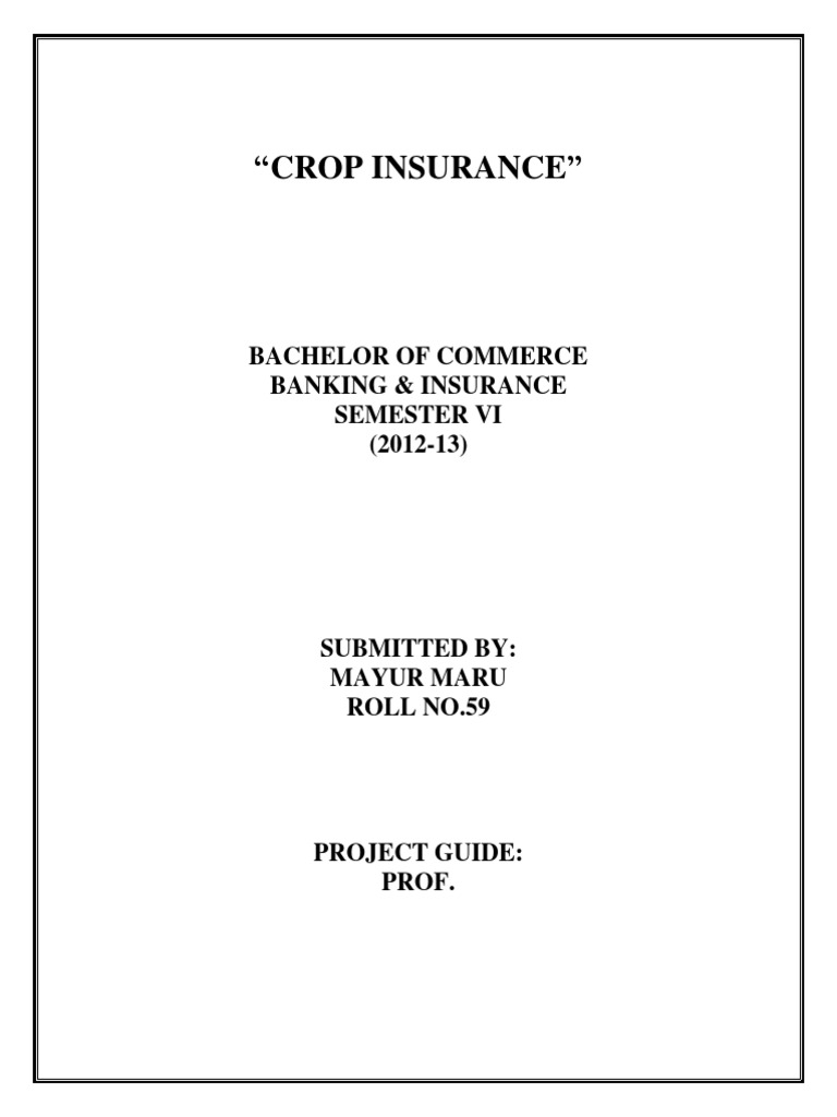 Crop Insurancefgb Crop Insurance Insurance