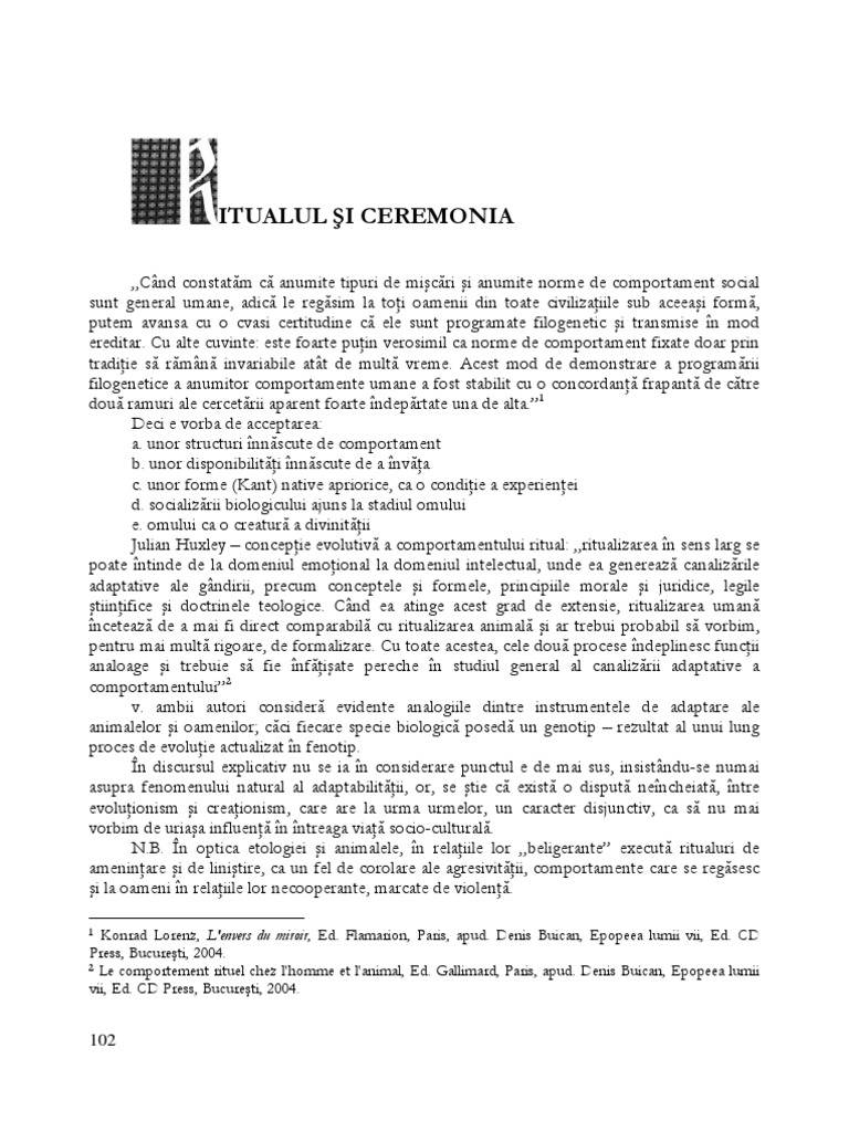 Ritualul Şi Ceremonia | PDF