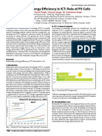 Sustainable Energy Efficiency in ICT Role of PV Cells