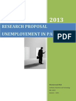 Research Proposal - Un Employement in Pakistan