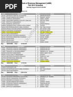 Unofficial: Institute of Business Management (Iobm) Fall 2013 Schedule