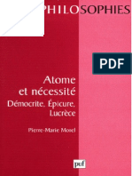 Philo Atome Et Necessite Democrite Epicure Lucrece Fr 69 Pg