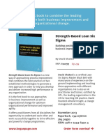 Strength Based Lean Six Sigma Book Flyer
