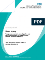 Head Injury NICE Guideline