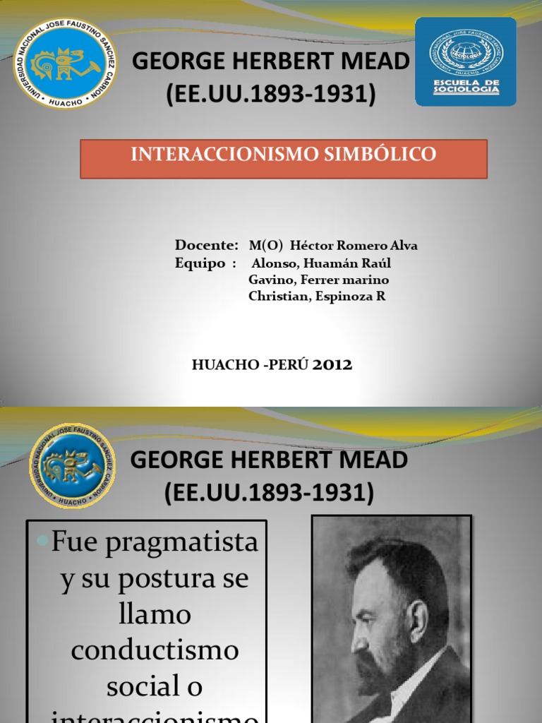 George Herbert Mead | PDF | Los símbolos | Sociedad
