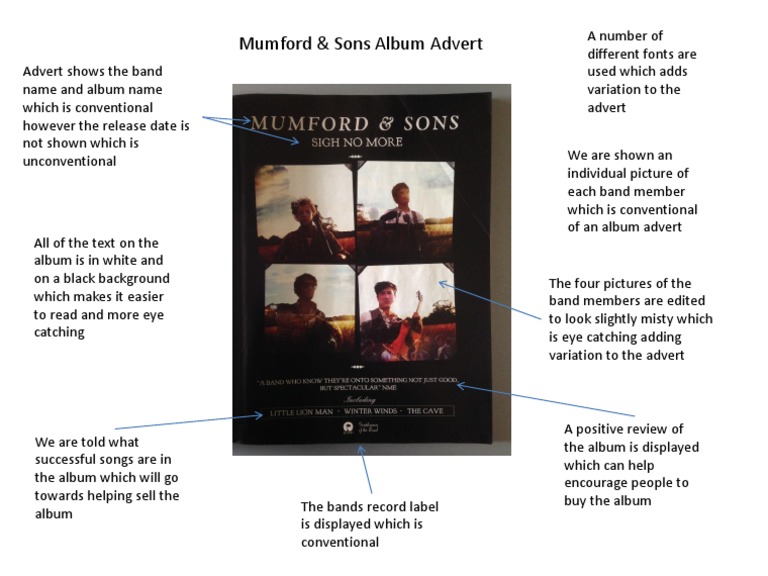Mumford & Sons Album Advert Analysis | PDF | Language Arts & Discipline ...