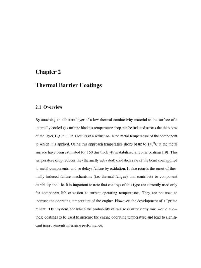 Thermal Barrier Coating | PDF