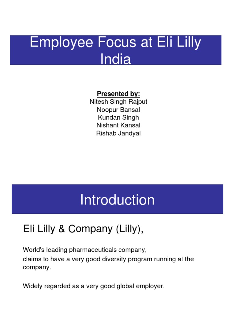 Eli Lilly Case Study PDF Employment Employee