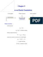 Chapter 5, Beams On Elastic Foundation