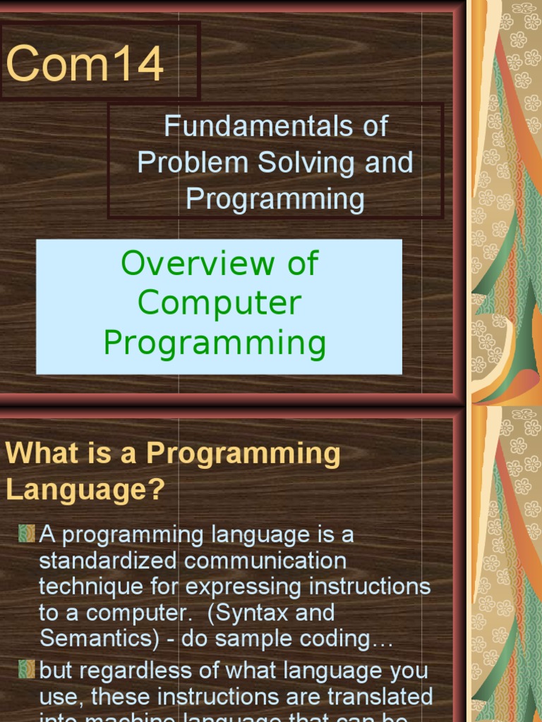 Overview of Computer Programming | PDF | Computer Programming ...