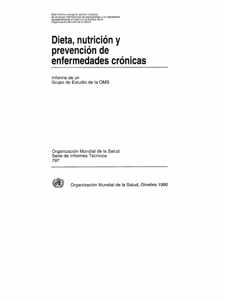 Dieta Nutricion y Prevencion de Enfermedades Cronicas | PDF