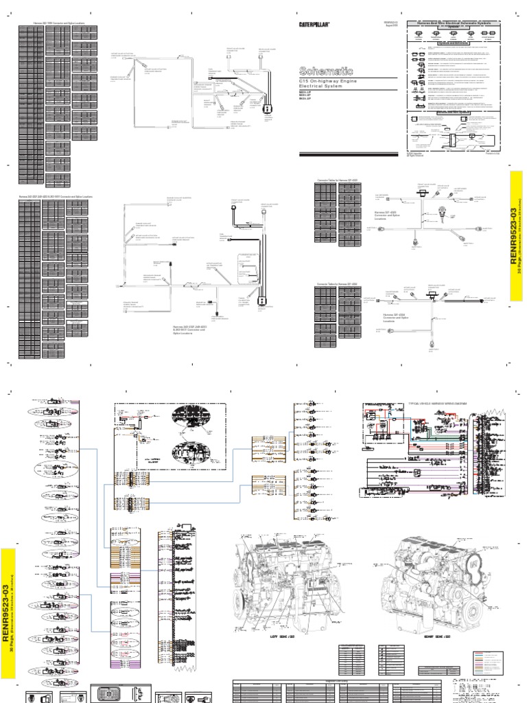 DIAGRAMA C15 | Inyección de combustible | Conector eléctrico