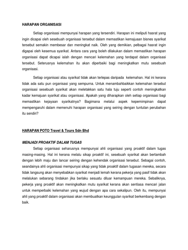 Harapan Organisasi Pdf