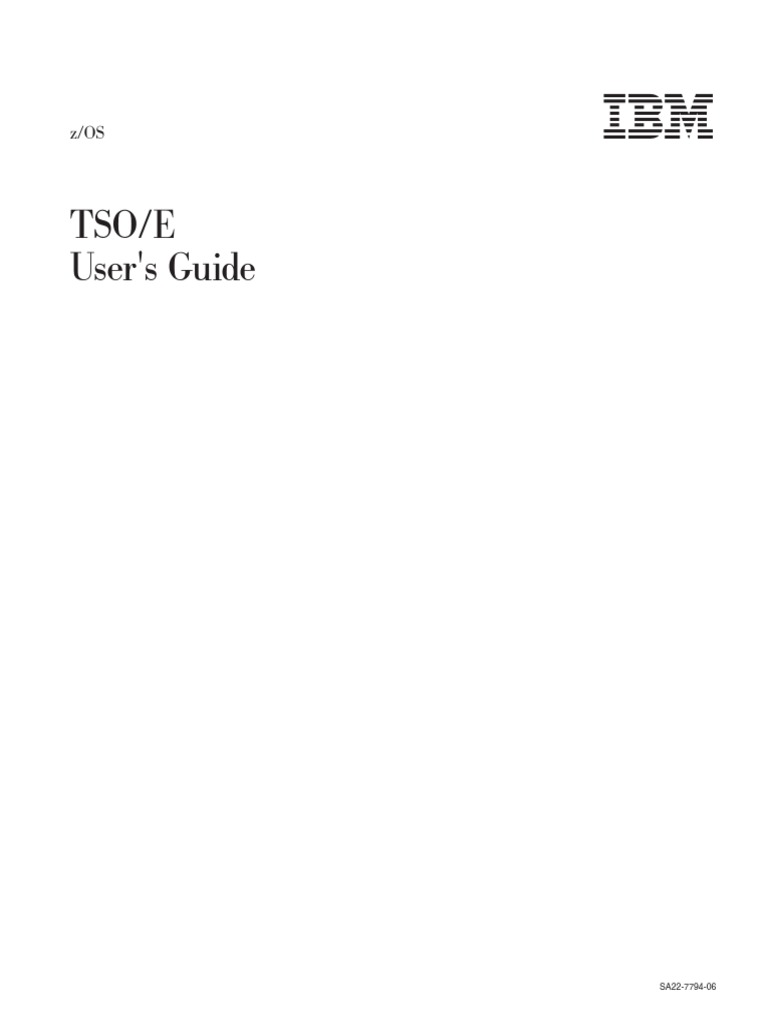 TSOE for zOS User Guide Command Line Interface Computer Engineering