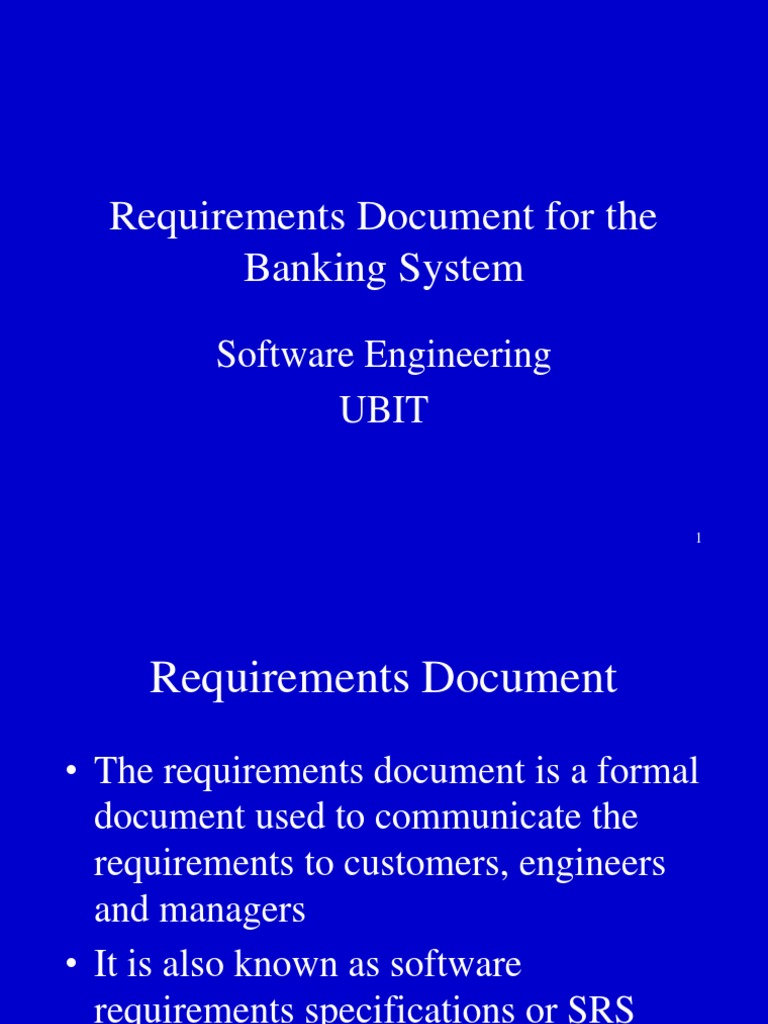 Banking System Requirements Document | PDF | Automated Teller Machine ...