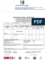 International Limited: Certificate of Visual Examination