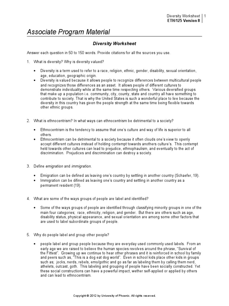 Eth 125 diversity worksheet essay example 05 picture