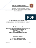 Caracterizacion de Grasas Alternativas de La Manteca de Cacao