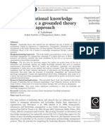 organisational knowledge leadership- grounded theory approach-2007