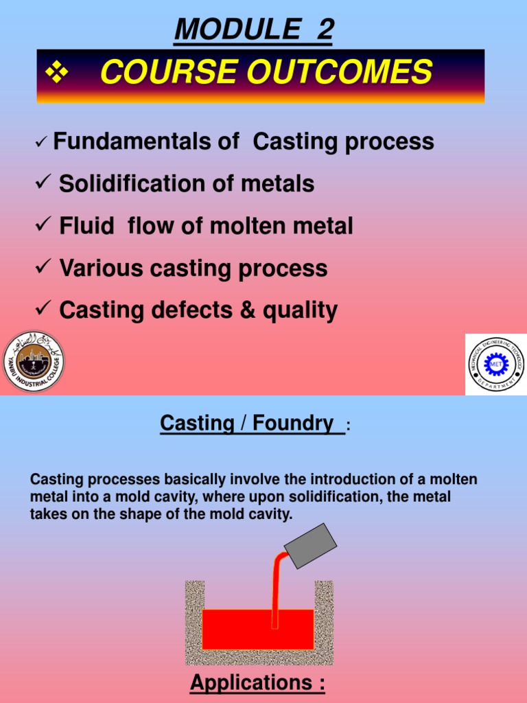 Casting Fundamentals and Basics Concepts PDF Casting (Metalworking