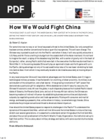 How We Would Fight China - Robert D. Kaplan
