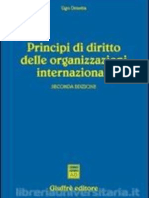 Diritto Delle Organizzazioni Internazionali - U. Draetta, M. F. Meraviglia