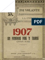 Caragiale - 1907 Din Primăvară Pănă 'N Toamnă - Cîteva Note