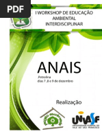 Anais - 1º Workshop de Educação Ambiental Interdisciplinar (Petrolina-PE)