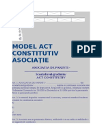 Model Act Constitutiv Asociaţie