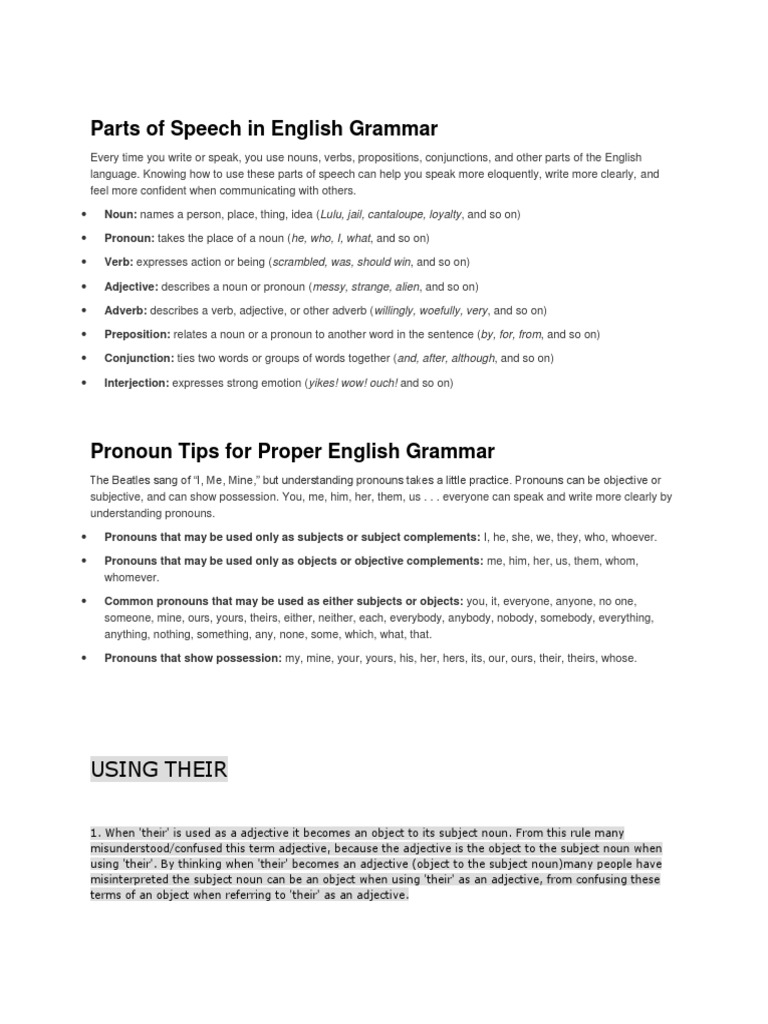 English Grammar Rules Pdf