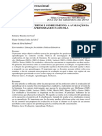 A avaliação da aprendizagem na escola: entre erros, acertos e conhecimento