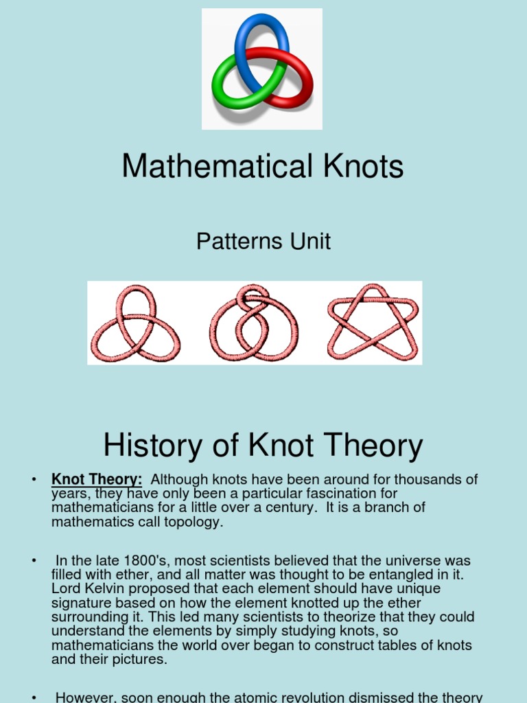 Introduction to Mathematical Knots | PDF | Geometric Topology ...