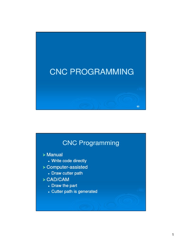 CNC Programming | PDF