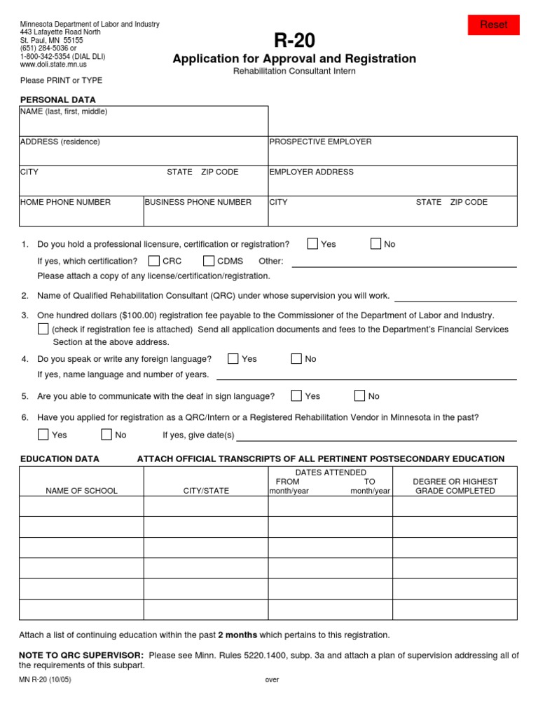 Department of Labor: R-20 | PDF | Employment | Government Information