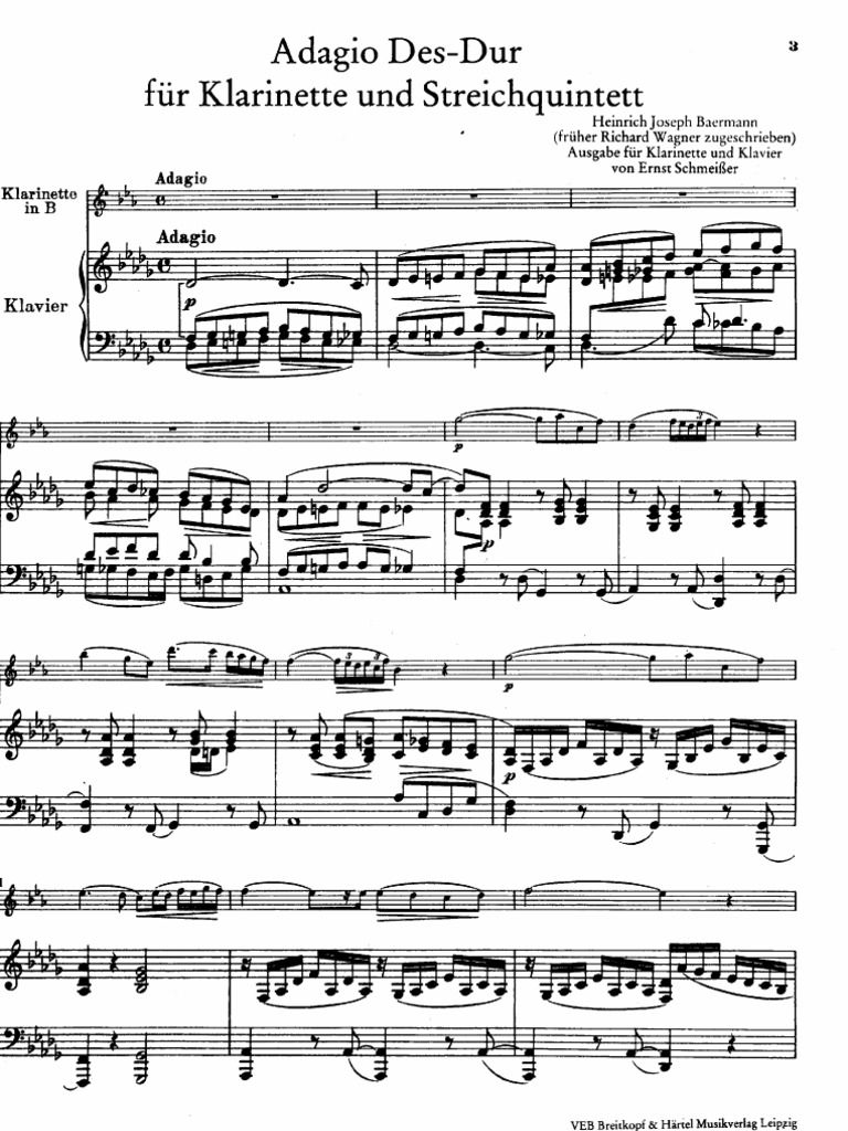 AdagioBaermann + Piano) PDF