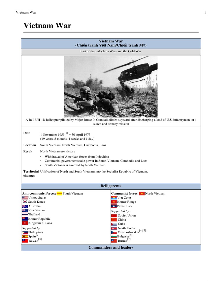 Vietnam War Overview and Impact | PDF | Vietnam War | South Vietnam