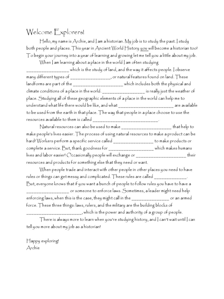 Archie Letter | PDF